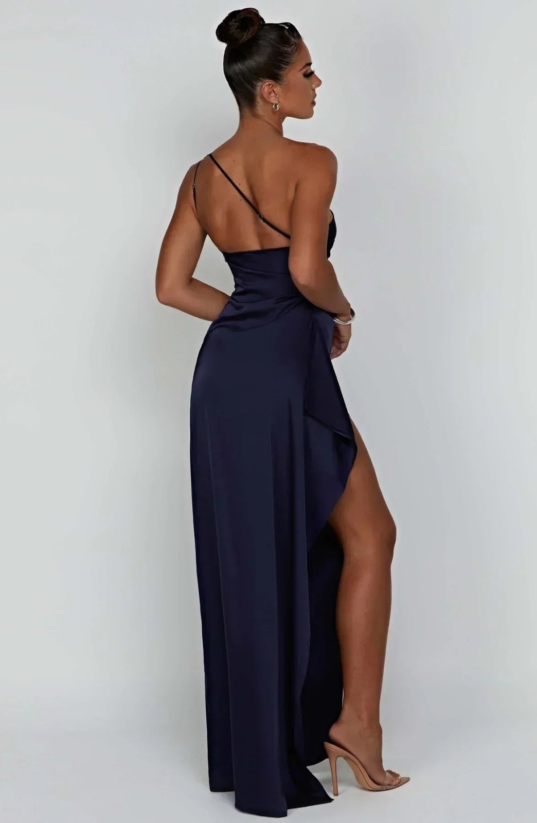 Miss | Jurk Dames One-Shoulder Maxi Avond - Satijn - Miss Madera MIS-C6P5WD