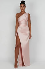 Miss | Jurk Dames One-Shoulder Maxi Avond - Satijn - Miss Madera MIS-F1VV16