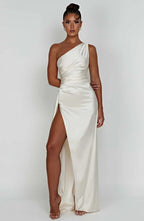 Miss | Jurk Dames One-Shoulder Maxi Avond - Satijn - Miss Madera MIS-UB31A9