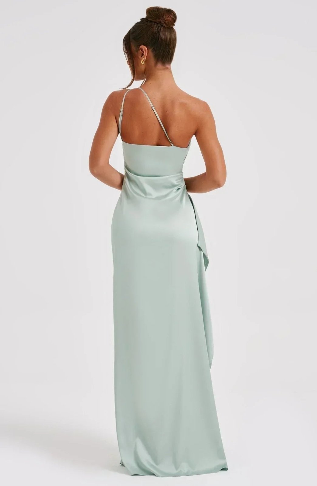 Miss | Jurk Dames One-Shoulder Maxi Avond - Satijn - Miss Madera MIS-5W5MQD