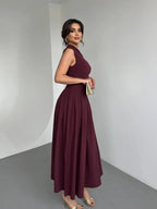 Miss | Jurk Dames One-Shoulder Maxi Geplooide Rok - Chiffon - Miss Madera MIS-2G9W6M