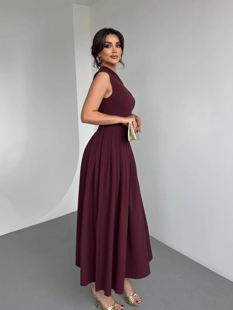 Miss | Jurk Dames One-Shoulder Maxi Geplooide Rok - Chiffon - Miss Madera MIS-2G9W6M