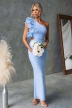 Miss | Jurk Dames One-Shoulder Maxi Ruches Gelegenheid - Miss Madera MIS-8QI2BZ