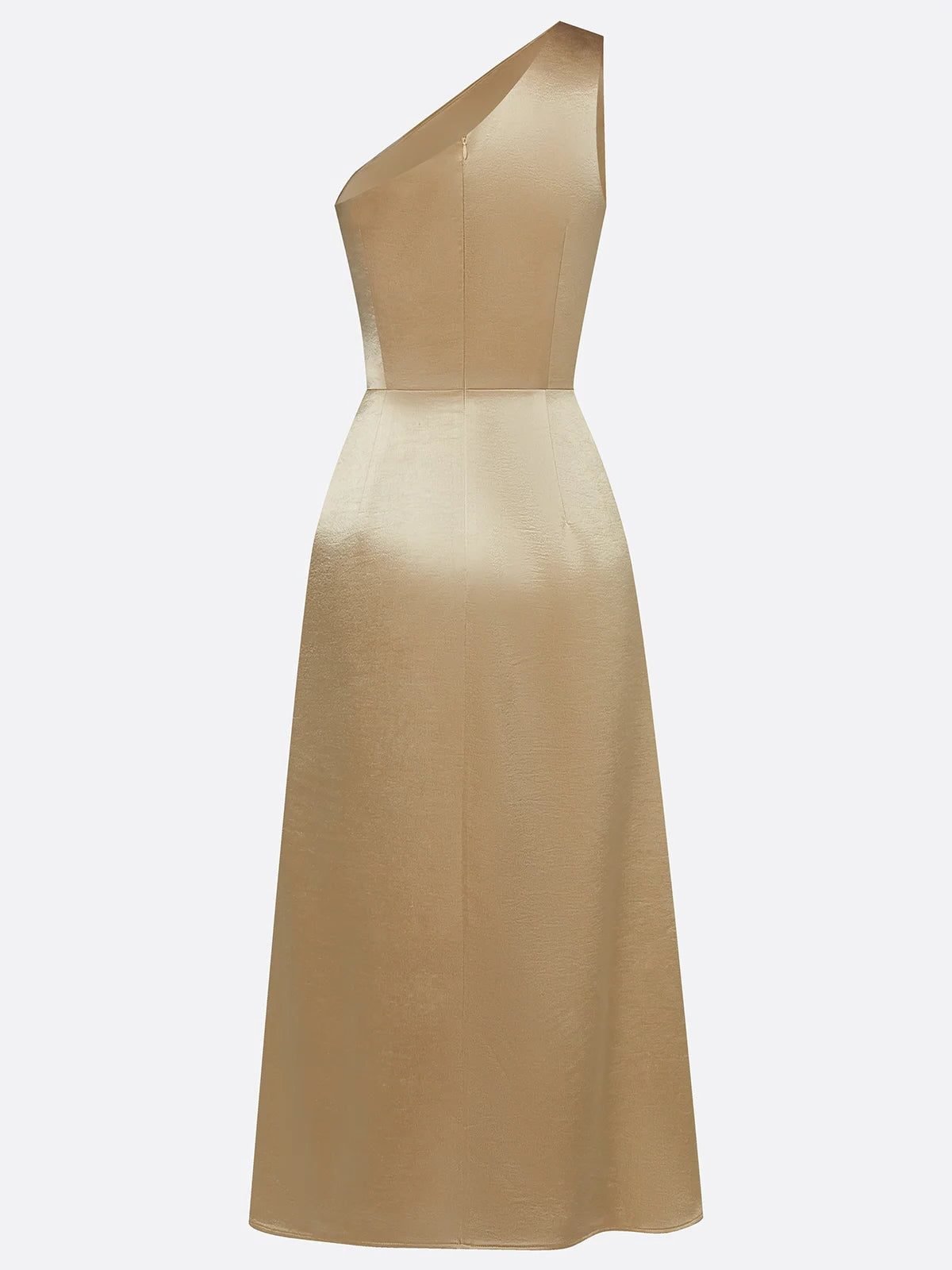 Miss | Jurk Dames One-Shoulder Midi Gerimpelde Taille - Miss Madera MIS-CW23J3