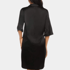Miss | Jurk Dames Satijnen Oversized Pyjamajurk Knoopsluiting - Satijn - Miss Madera MIS-YTEIRD