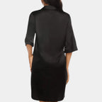 Miss | Jurk Dames Satijnen Oversized Pyjamajurk Knoopsluiting - Satijn - Miss Madera MIS-YTEIRD