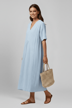 Miss | Jurk Dames Stippen Zomer Fitted - Viscose - Miss Madera MIS-IWWYR2