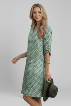 Miss | Jurk Dames Stippen Zomer Fitted - Viscose - Miss Madera MIS-IWWYR2
