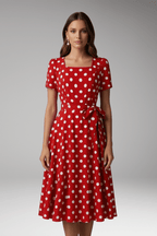 Miss | Jurk Dames Stippen Zomer Fitted - Viscose - Miss Madera MIS-JF0VGS