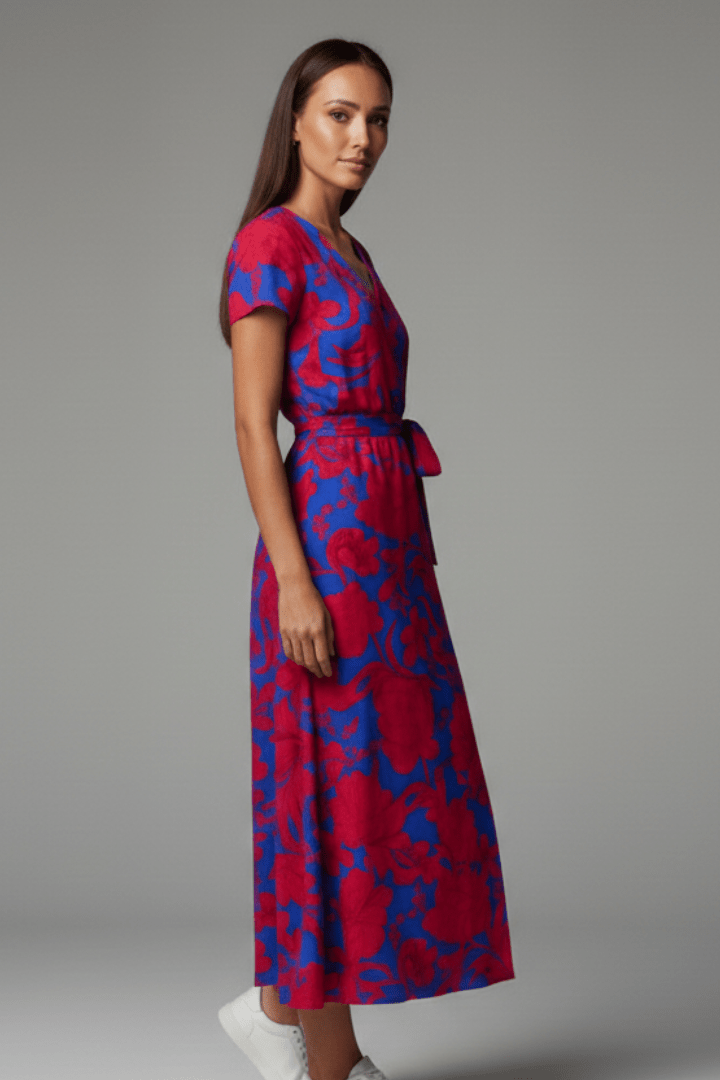 Miss | Jurk Dames Stippen Zomer Fitted - Viscose - Miss Madera MIS-IWWYR2