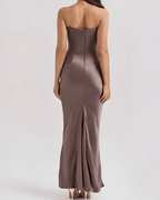 Miss | Jurk Dames Strapless Maxi Gedrapeerd Corset - Chiffon - Miss Madera MIS-23AOTE