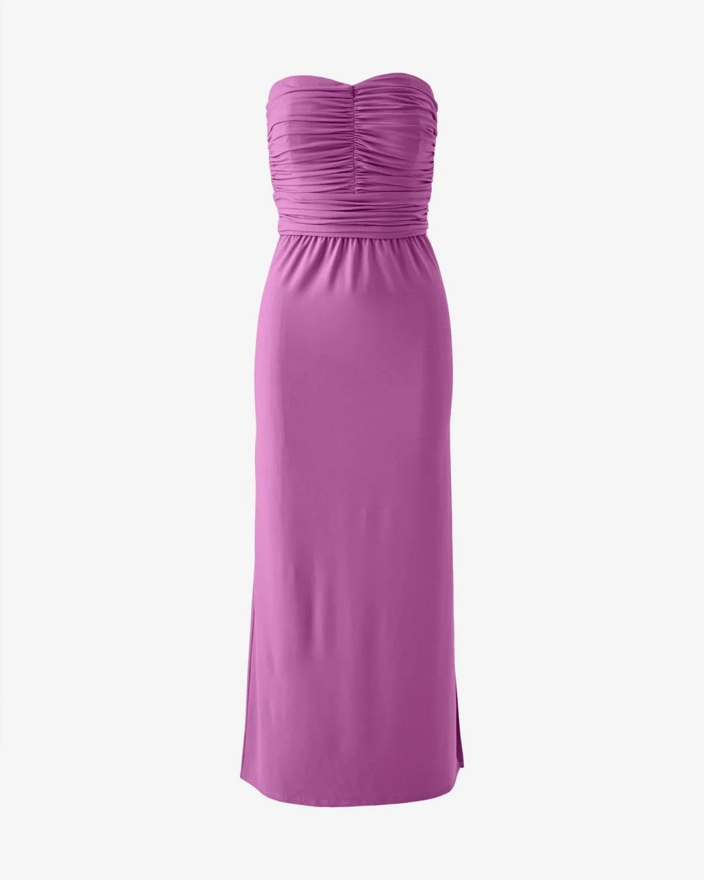 Miss | Jurk Dames Strapless Maxi Ruched - Gebreide Stof - Miss Madera MIS-3ONVTP