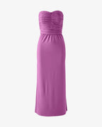 Miss | Jurk Dames Strapless Maxi Ruched - Gebreide Stof - Miss Madera MIS-3ONVTP