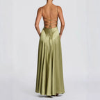 Miss | Jurk Dames Strapless Sweetheart Maxi Formeel - Satijn - Miss Madera MIS-BTSVT7