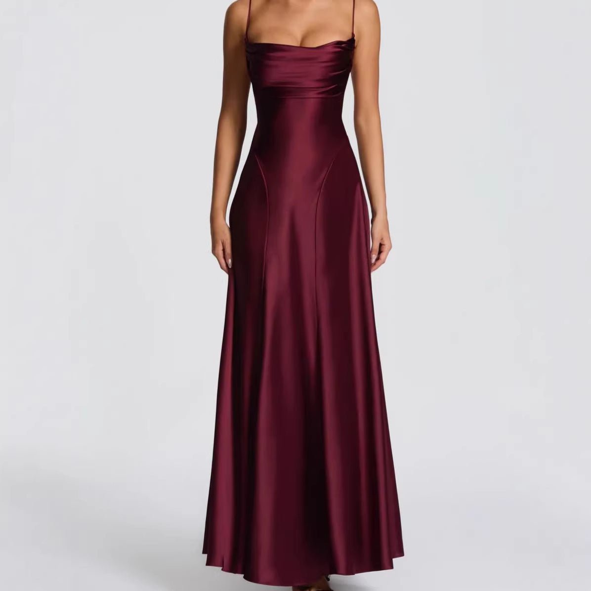 Miss | Jurk Dames Strapless Sweetheart Maxi Formeel - Satijn - Miss Madera MIS-BTSVT7
