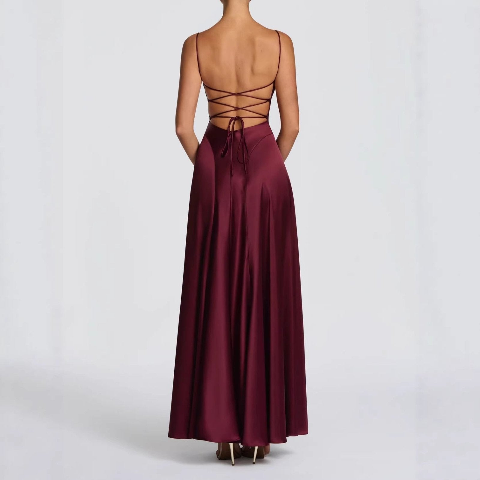 Miss | Jurk Dames Strapless Sweetheart Maxi Formeel - Satijn - Miss Madera MIS-BTSVT7