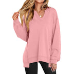 Miss | Jurk Dames V-Hals Oversized Tunieklengte Lange Mouw - Miss Madera MIS-S291K9
