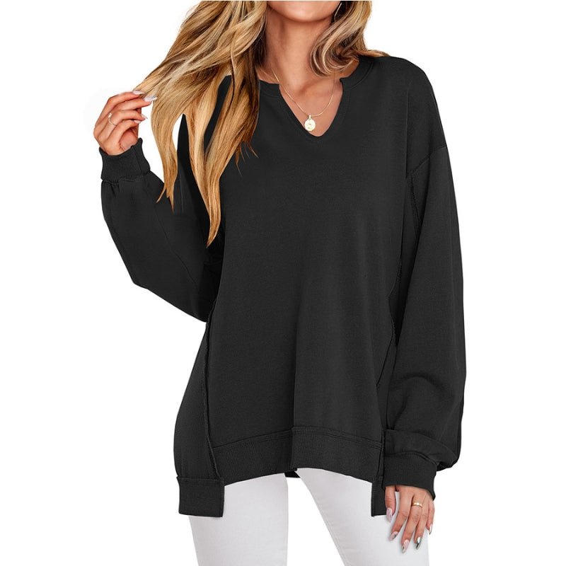 Miss | Jurk Dames V-Hals Oversized Tunieklengte Lange Mouw - Miss Madera MIS-7Q49IU