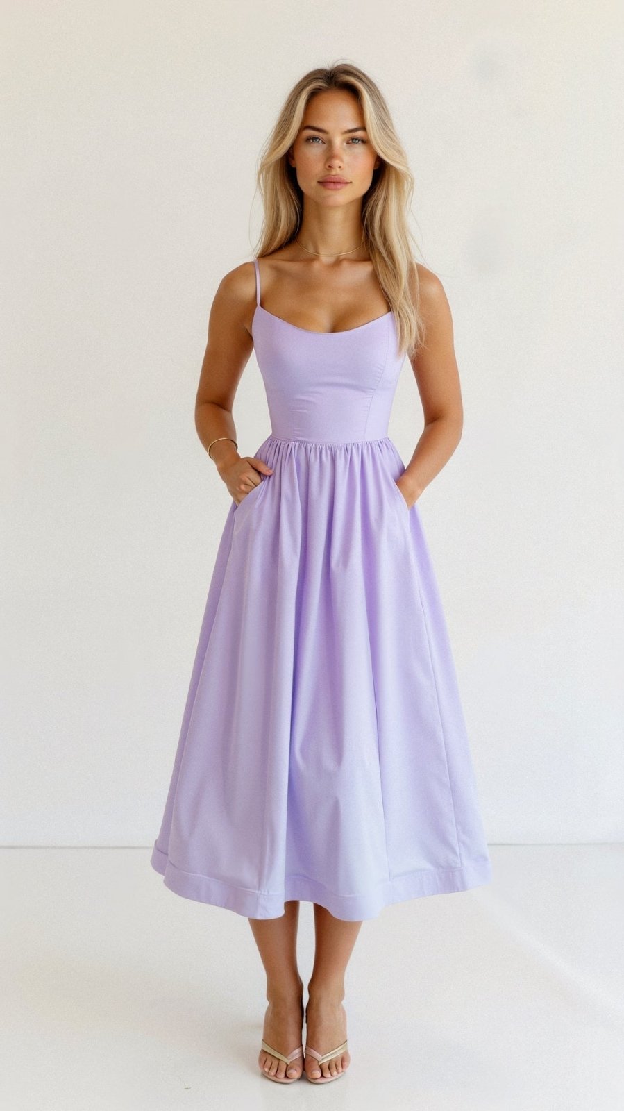Miss | Jurk Dames Zomer A-lijn Midi - Lichtgewicht Geweven - Miss Madera MIS-B3622L