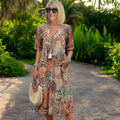 Miss | Jurk Dames Zomer Boho Maxi - Viscose - Miss Madera MIS-QV1U3F