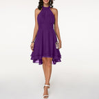 Miss | Jurk Dames Zomer Halter High-Low - Lichtgewicht geweven stof - Miss Madera MIS-G0YUF3