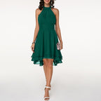Miss | Jurk Dames Zomer Halter High-Low - Lichtgewicht geweven stof - Miss Madera MIS-RZKVCG