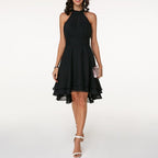 Miss | Jurk Dames Zomer Halter High-Low - Lichtgewicht geweven stof - Miss Madera MIS-V1CN95
