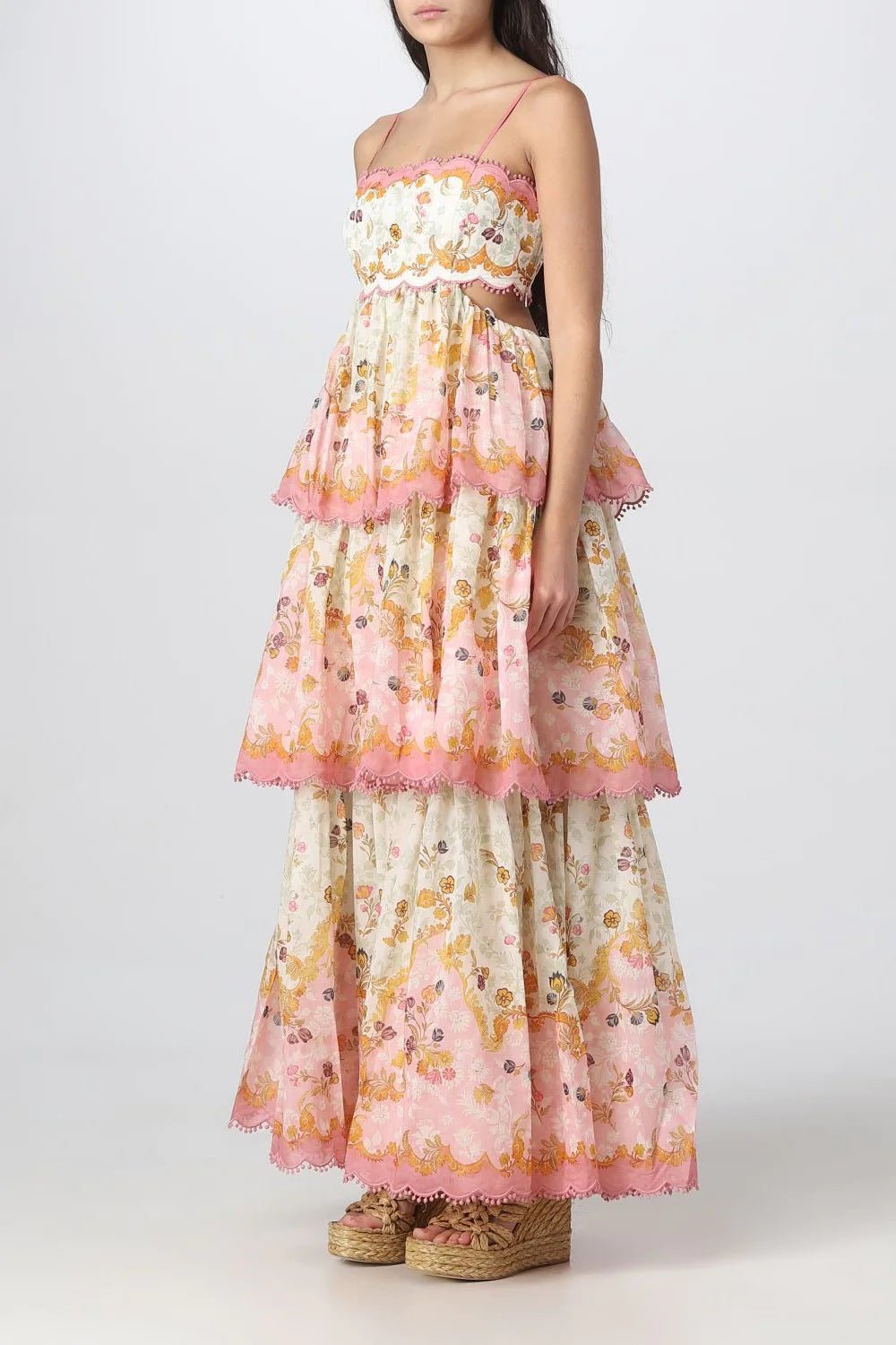 Miss | Jurk Dames Zomer Maxi Bloemenprint - Polyester - Miss Madera MIS-NC52VT