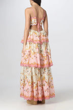 Miss | Jurk Dames Zomer Maxi Bloemenprint - Polyester - Miss Madera MIS-NC52VT