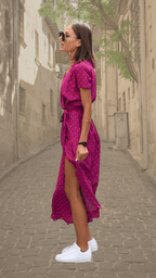 Miss | Jurk Dames Zomer Maxi Bloemenprint - Viscose - Miss Madera MIS-OOC9M4