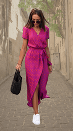 Miss | Jurk Dames Zomer Maxi Bloemenprint - Viscose - Miss Madera MIS-OOC9M4