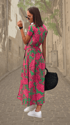 Miss | Jurk Dames Zomer Maxi Bloemenprint - Viscose - Miss Madera MIS-SBIBFV