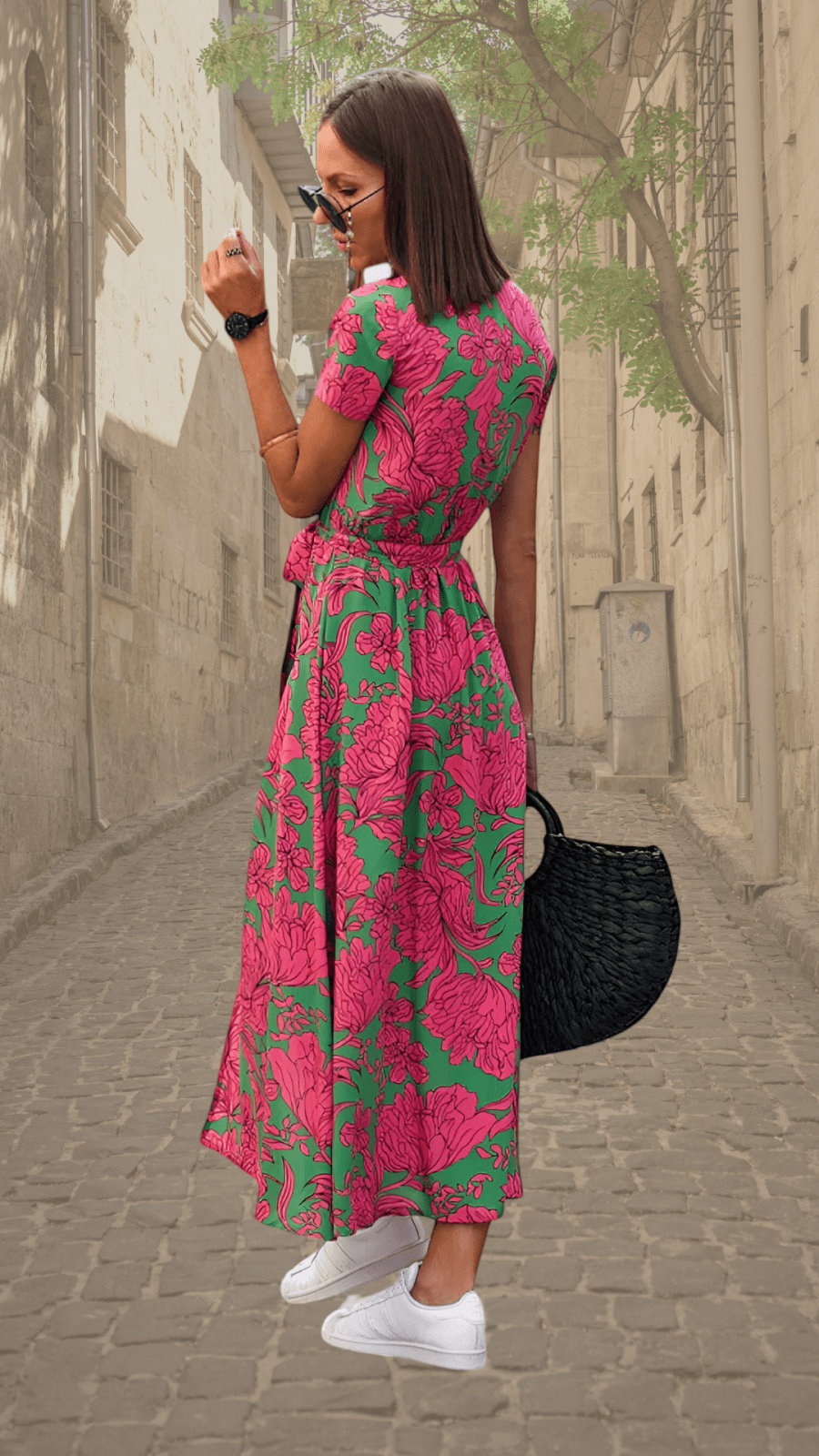 Miss | Jurk Dames Zomer Maxi Bloemenprint - Viscose - Miss Madera MIS-SBIBFV