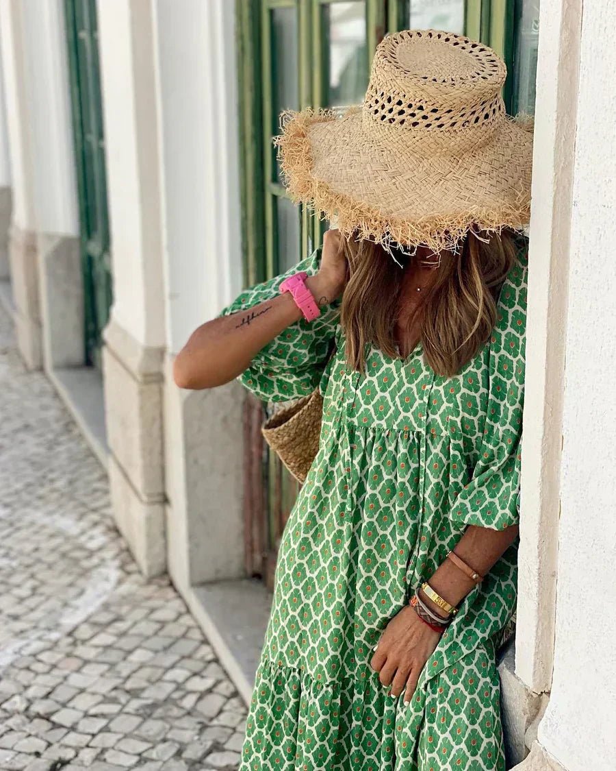 Miss | Jurk Dames Zomer Maxi Bohemian - Viscose - Miss Madera MIS-FOCPJZ