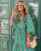 Miss | Jurk Dames Zomer Maxi Bohemian - Viscose - Miss Madera MIS-Y7SNHI
