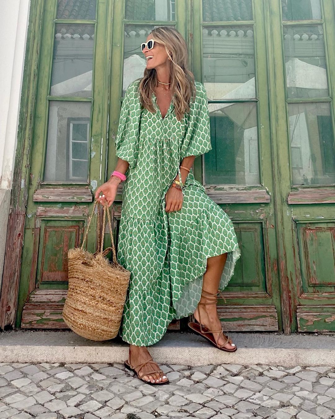 Miss | Jurk Dames Zomer Maxi Bohemian - Viscose - Miss Madera MIS-Q37QOS