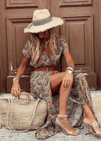 Miss | Jurk Dames Zomer Maxi Boho - Viscose - Miss Madera MIS-10ONGB