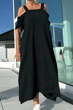 Miss | Jurk Dames Zomer Maxi Cold Shoulder - Viscose - Miss Madera MIS-KHSVPO