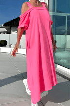 Miss | Jurk Dames Zomer Maxi Cold Shoulder - Viscose - Miss Madera MIS-0EP9W4