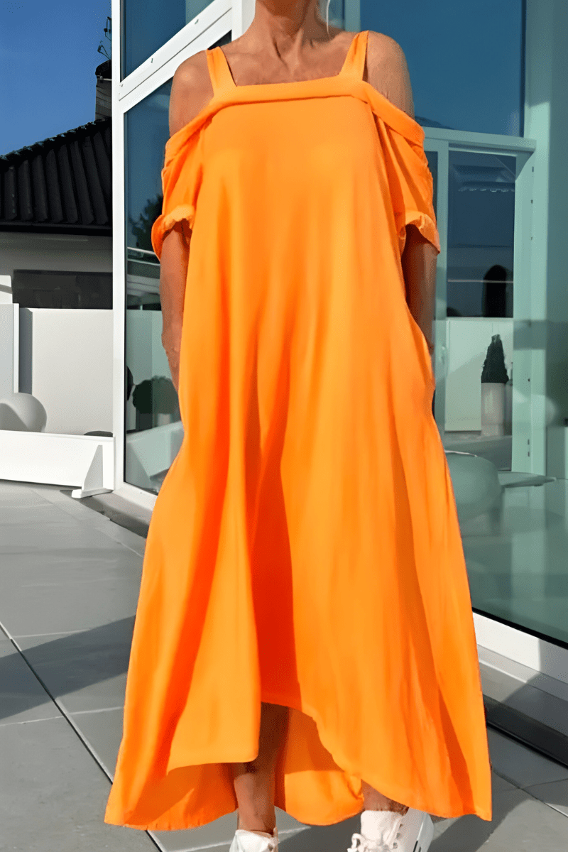 Miss | Jurk Dames Zomer Maxi Cold Shoulder - Viscose - Miss Madera MIS-JBGFNK