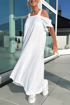 Miss | Jurk Dames Zomer Maxi Cold Shoulder - Viscose - Miss Madera MIS-HNJETR