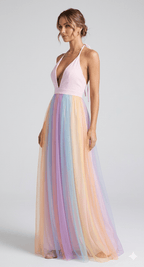 Miss | Jurk Dames Zomer Maxi Halter - Viscose - Miss Madera MIS-5W91RL