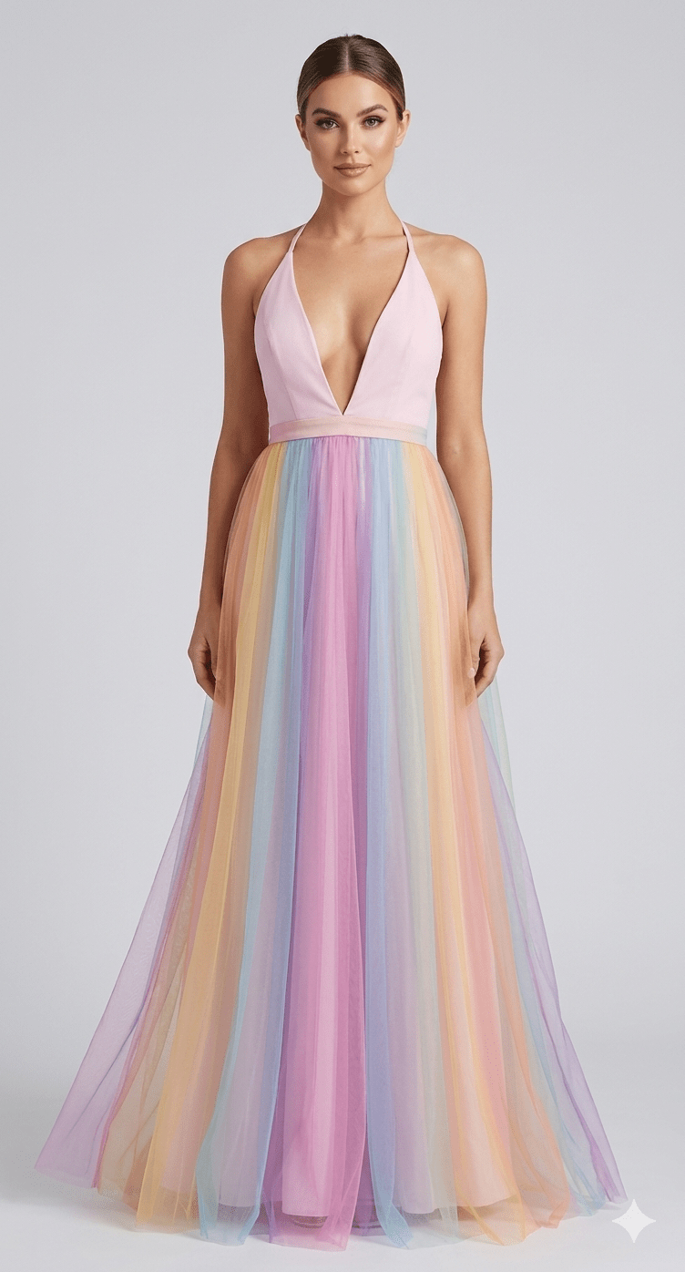 Miss | Jurk Dames Zomer Maxi Halter - Viscose - Miss Madera MIS-5W91RL