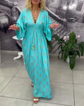 Miss | Jurk Dames Zomer Maxi Kaftan - Viscose - Miss Madera MIS-2M0CLE