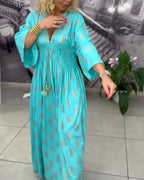 Miss | Jurk Dames Zomer Maxi Kaftan - Viscose - Miss Madera MIS-VESZUU