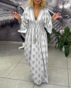 Miss | Jurk Dames Zomer Maxi Kaftan - Viscose - Miss Madera MIS-VESZUU