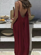 Miss | Jurk Dames Zomer Maxi Spaghettibandjes - Viscose - Miss Madera MIS-AAZV65