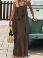 Miss | Jurk Dames Zomer Maxi Spaghettibandjes - Viscose - Miss Madera MIS-J3NPU8