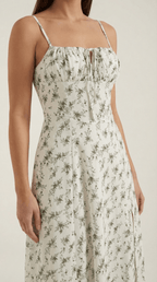 Miss | Jurk Dames Zomer Midi A-lijn Bloemenprint - Viscose - Miss Madera MIS-HYU27S