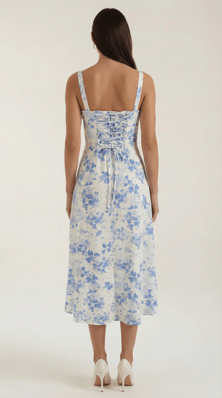 Miss | Jurk Dames Zomer Midi A-lijn Bloemenprint - Viscose - Miss Madera MIS-U39DB2